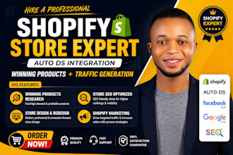 set up automated shopify dropshipping store and website design with auto ds
