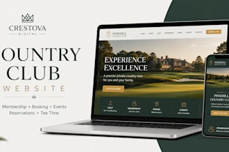 design private, country club spa, golf club, course website and tee time booking