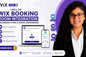 set up wix membership booking, zoom appointments, calendar sync and reminders