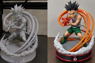 3d print and paint action figure anime diorama stl mask in resin fdm printing