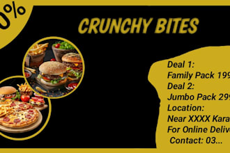 design banners for food, real estate, gym and salon