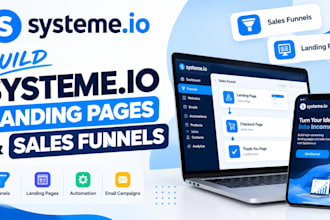 build systeme io landing page systeme io sales funnel