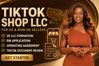 register a US llc and ein for tiktok shop sellers and non US resident