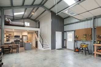 design shouse, pole barn, barndominium, barn house, shop house plans in autocad