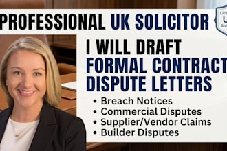 draft a commercial dispute letter for business conflicts