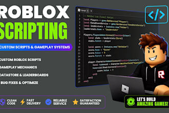 do roblox scripting, luau scripting, custom game scripts, and gameplay systems