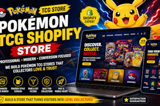 build pokemon website trading card store tcg website game pokemon shopify store