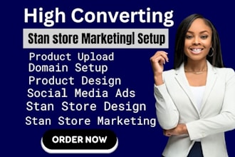 build your stan store landing page sales funnel stan store design  and marketing