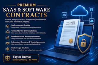 draft custom saas customer agreements and software contracts
