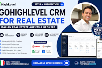 setup gohighlevel CRM for italian real estate agents ghl brokers