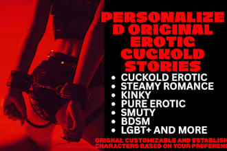 write your original erotic cuckold personalized fanfiction, scripts and stories