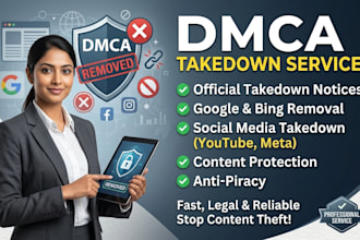 be your professional dmca copyright takedown specialist