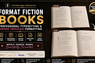 format fiction books with professional typesetting and adobe indesign formatting