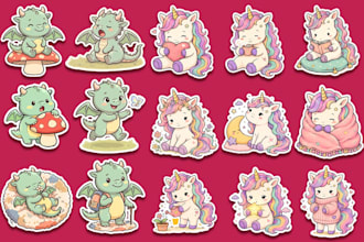 design custom cute cozy die cut stickers
