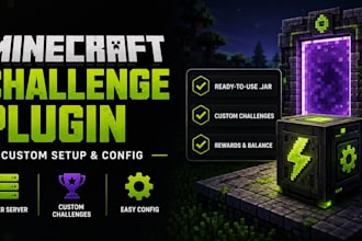 create and customize a minecraft paper challenge plugin for your server