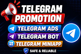 manage ad account to gain 500k users, fix ads issue, setup approve telegram ads