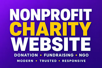 design nonprofit charity ngo website with donation and fundraising