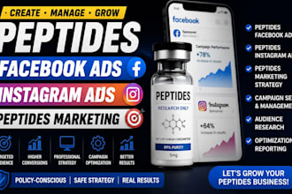 create manage peptides ads peptides facebook instagram ads peptides marketing
