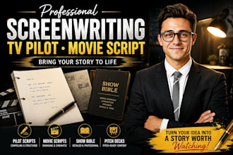 write a compelling TV pilot, screenplay or show bible