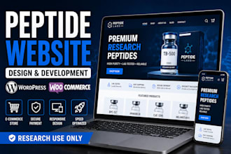 build a wordpress research peptide website and woocommerce store