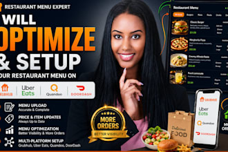 optimize and setup your restaurant menu on grubhub, ubereats, quandoo, doordash