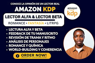 seré lector beta de romance, lector beta fantasía litrpg lector alfa lector beta