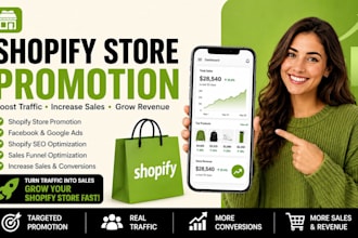 do shopify promotion, shopify seo and shopify marketing to boost store sales