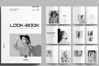 design product catalog for clothing, jewelry fashion brand promotion lookbook