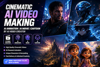 do cinematic ai video making ai animation ai movie cartoon by ai video creator