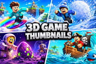 design professional roblox thumbnail roblox gfx roblox art  for your youtube