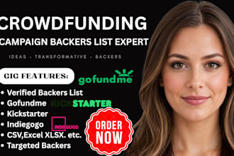 generate verified crowdfunding backers list for your crowdfunding promotion