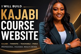 build kajabi thinkific teachable course website