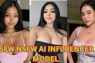 develop an ai model, train sfw nsfw lora for instargram content and fanvue