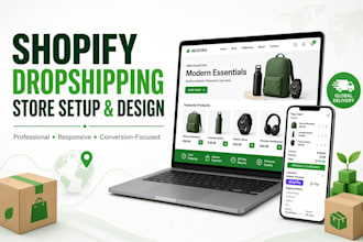 setup a shopify dropshipping website store