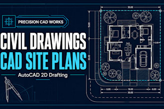 create civil drawings and cad site plans in autocad