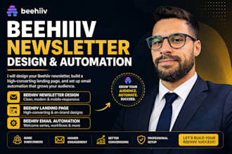 create beehiiv newsletter design beehive landing page beehiv  email automation