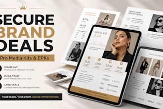 design an influencer media kit and epk to secure brand deals