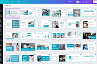 design medical powerpoint, pharmaceutical and biotech presentations in canva