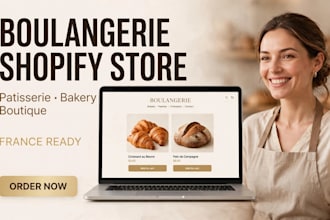 create shopify bakery store boulangerie patisserie boutique website design pro