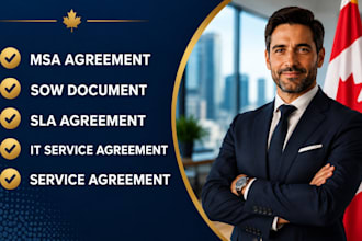 create canada msa sow sla service agreements for IT businesses and providers