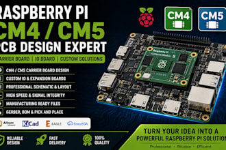design pcb for raspberry pi compute module cm4 cm5, carrier board, cm5 io board