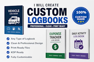 create custom logbooks, journals, trackers and record books