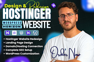 build hostinger wordpress website design hostinger horizon redesign landing page