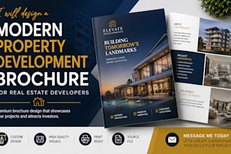 design a luxury real estate brochure for property listings