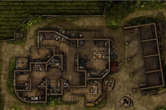 create custom dnd battle map, fantasy battlemap board game rpg map artist