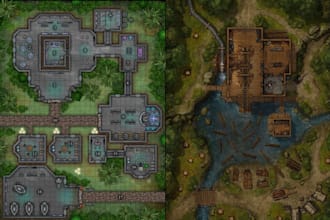 create custom dnd battle maps, fantasy battlemaps and vtt maps