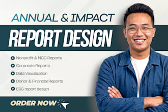 design annual report and impact report for nonprofits and businesses