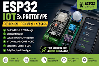 build your esp32 iot prototype with pcb, sensors and firmware