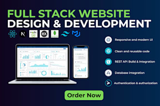 build custom fullstack website with API integration and deployment