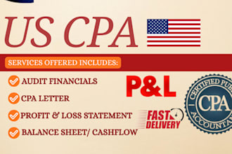 prepare CPA financial statements, audit reports and support, CPA letters
